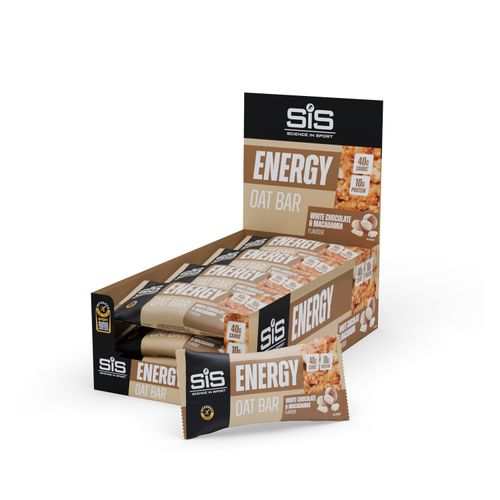 Caja SIS Barra Avena Energy Chocolate Blanco Macadamia 70g 12U
